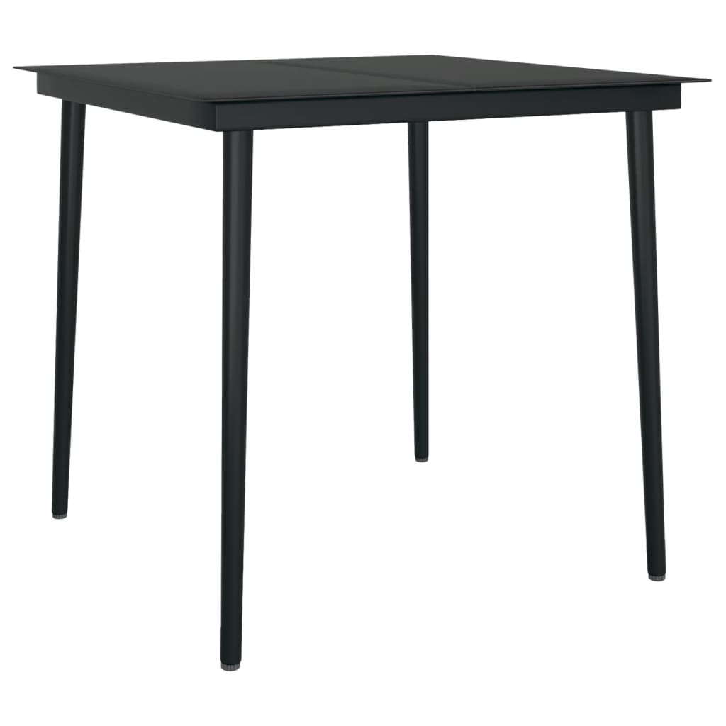 vidaXL 3 Piece Patio Dining Set Black - Sturdy Outdoor Furniture