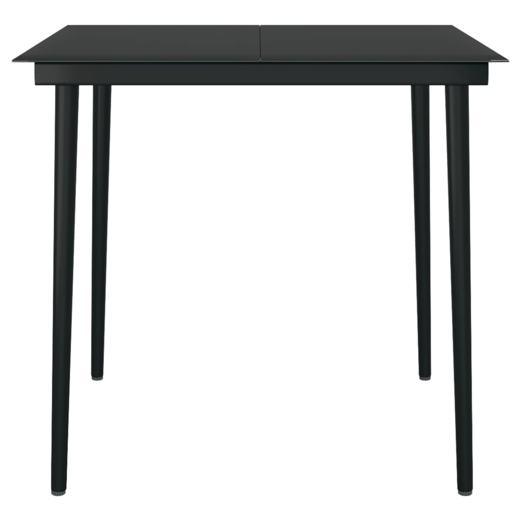 vidaXL 3 Piece Patio Dining Set Black - Sturdy Outdoor Furniture