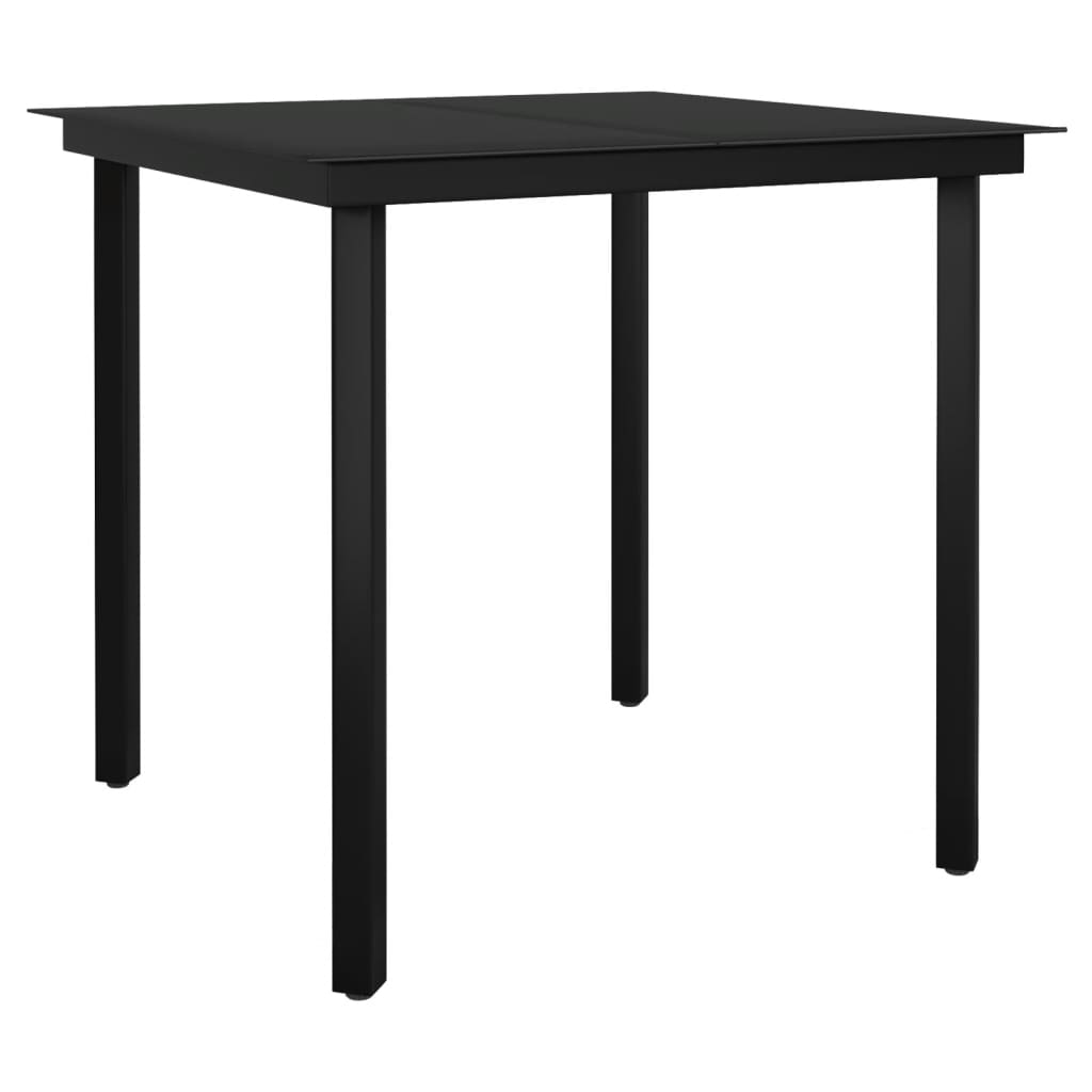 vidaXL 5 Piece Patio Dining Set Black - Elegant Design for Your Outdoor Space