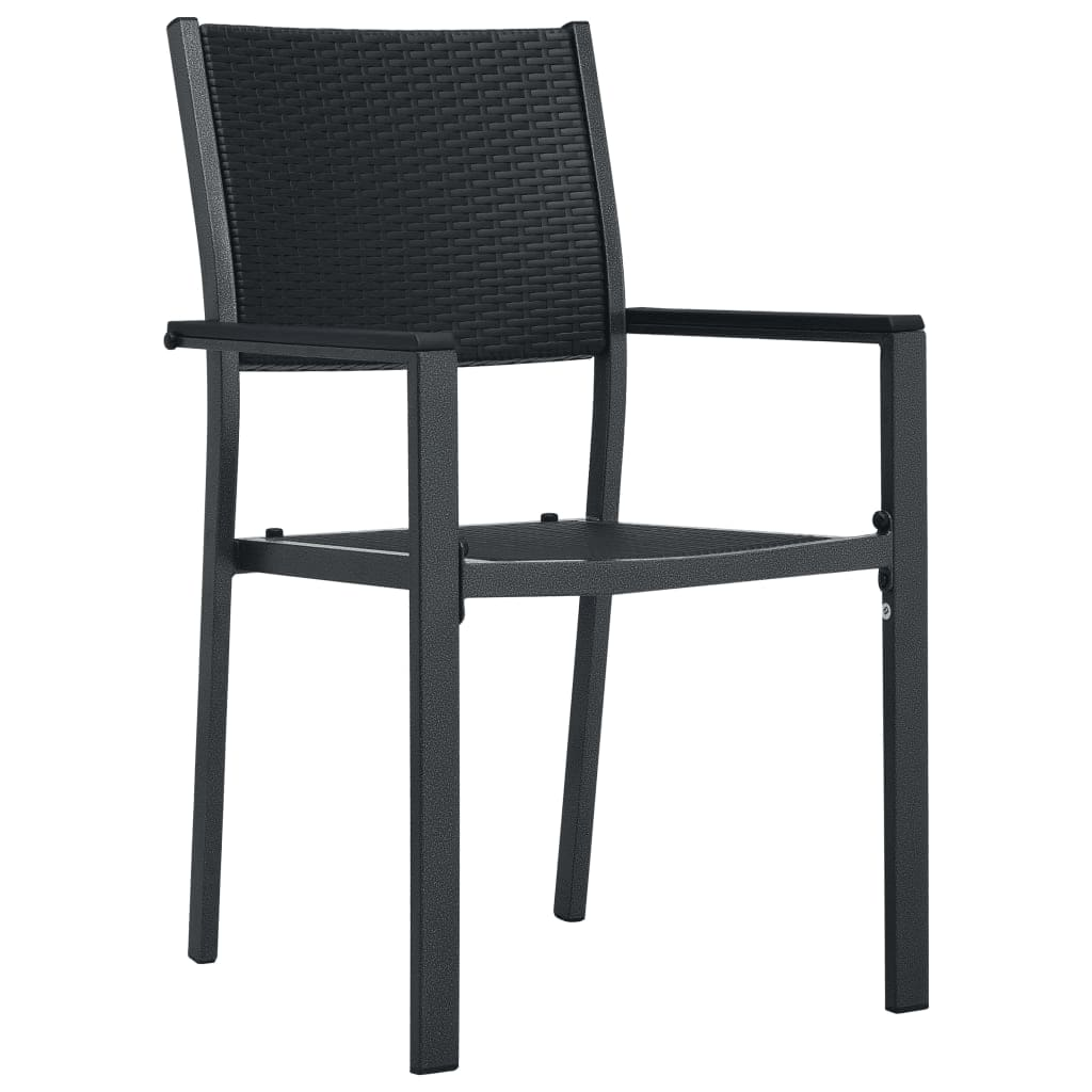 vidaXL 5 Piece Patio Dining Set Black - Stylish and Functional Outdoor Furniture