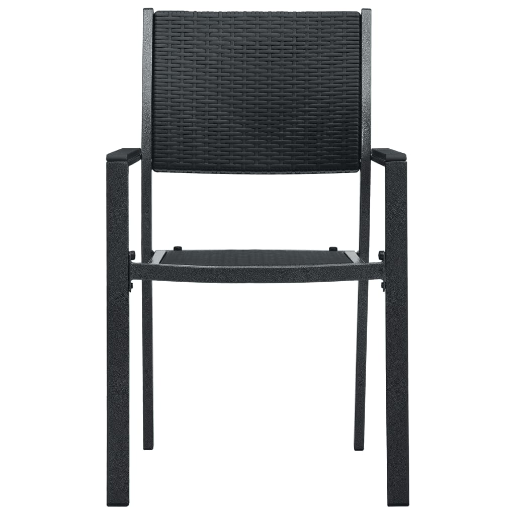 vidaXL 5 Piece Patio Dining Set Black - Stylish and Functional Outdoor Furniture