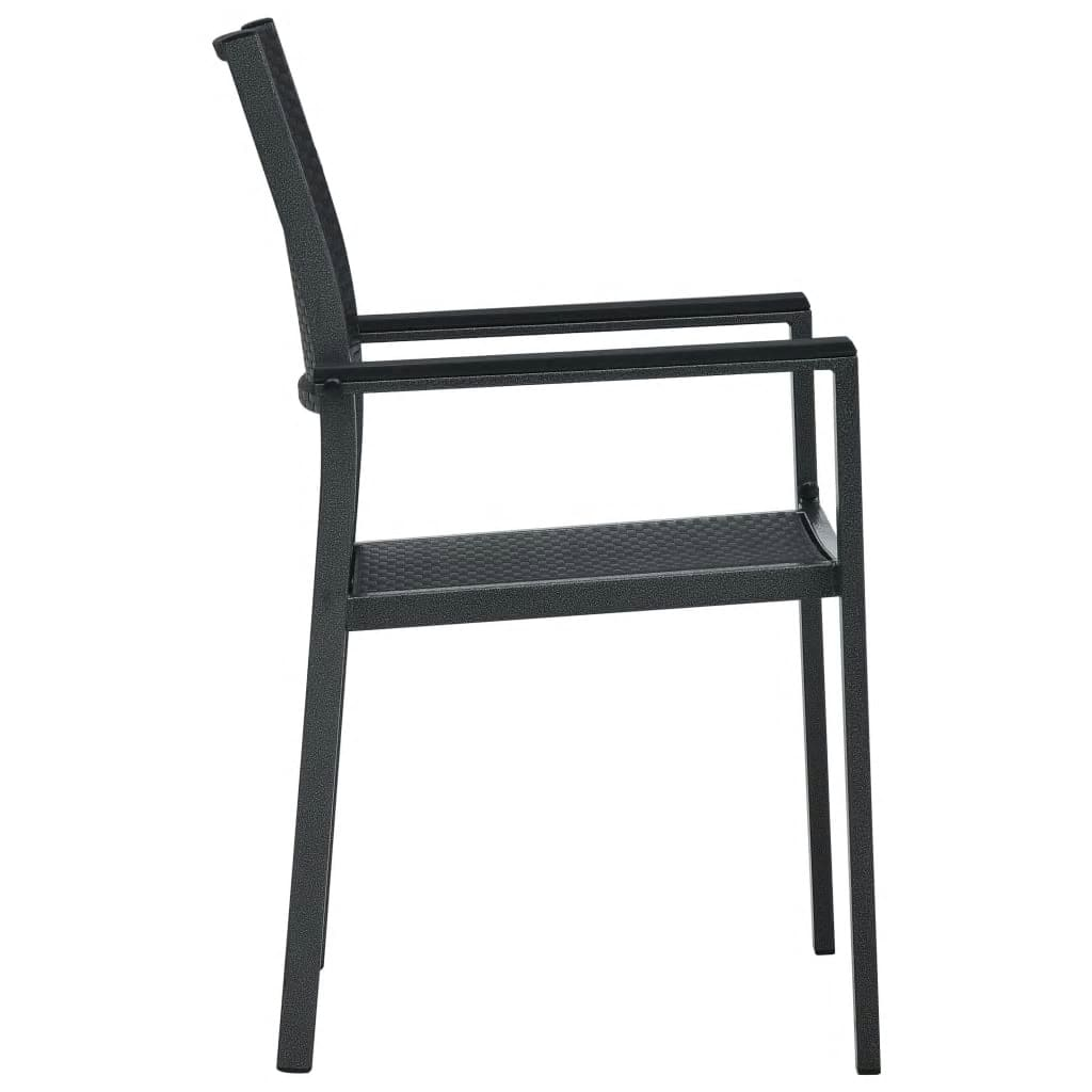 vidaXL 5 Piece Patio Dining Set Black - Stylish and Functional Outdoor Furniture