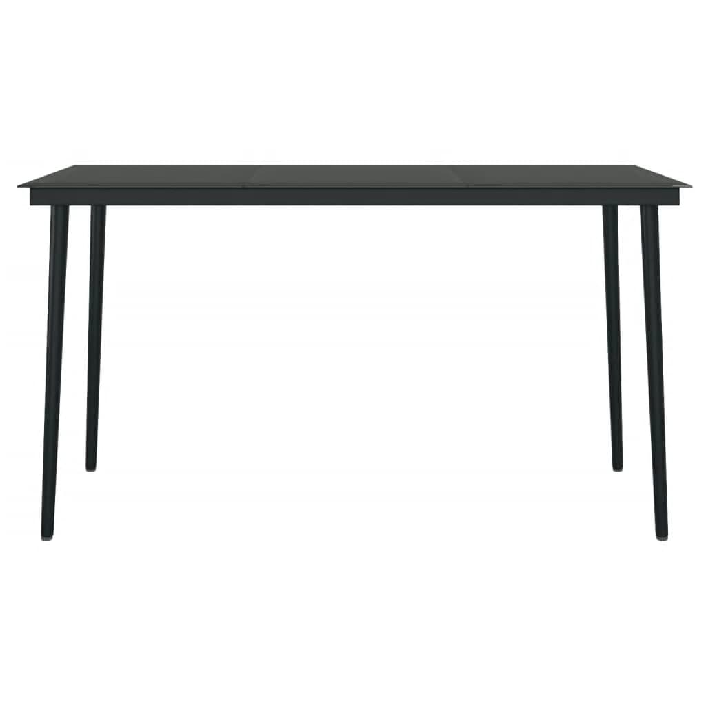 vidaXL 5 Piece Patio Dining Set Black - Stylish and Functional Outdoor Furniture