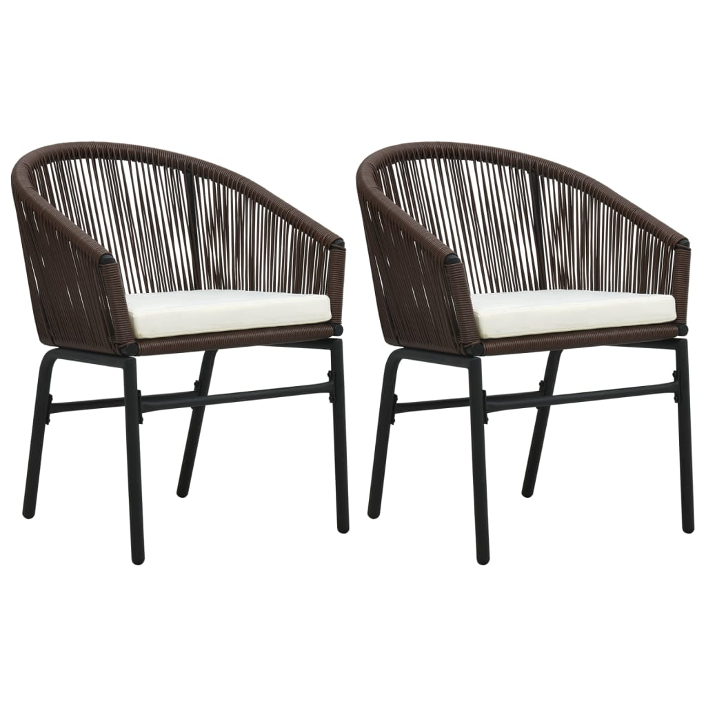 vidaXL 3 Piece Patio Dining Set Brown - Outdoor Garden Furniture