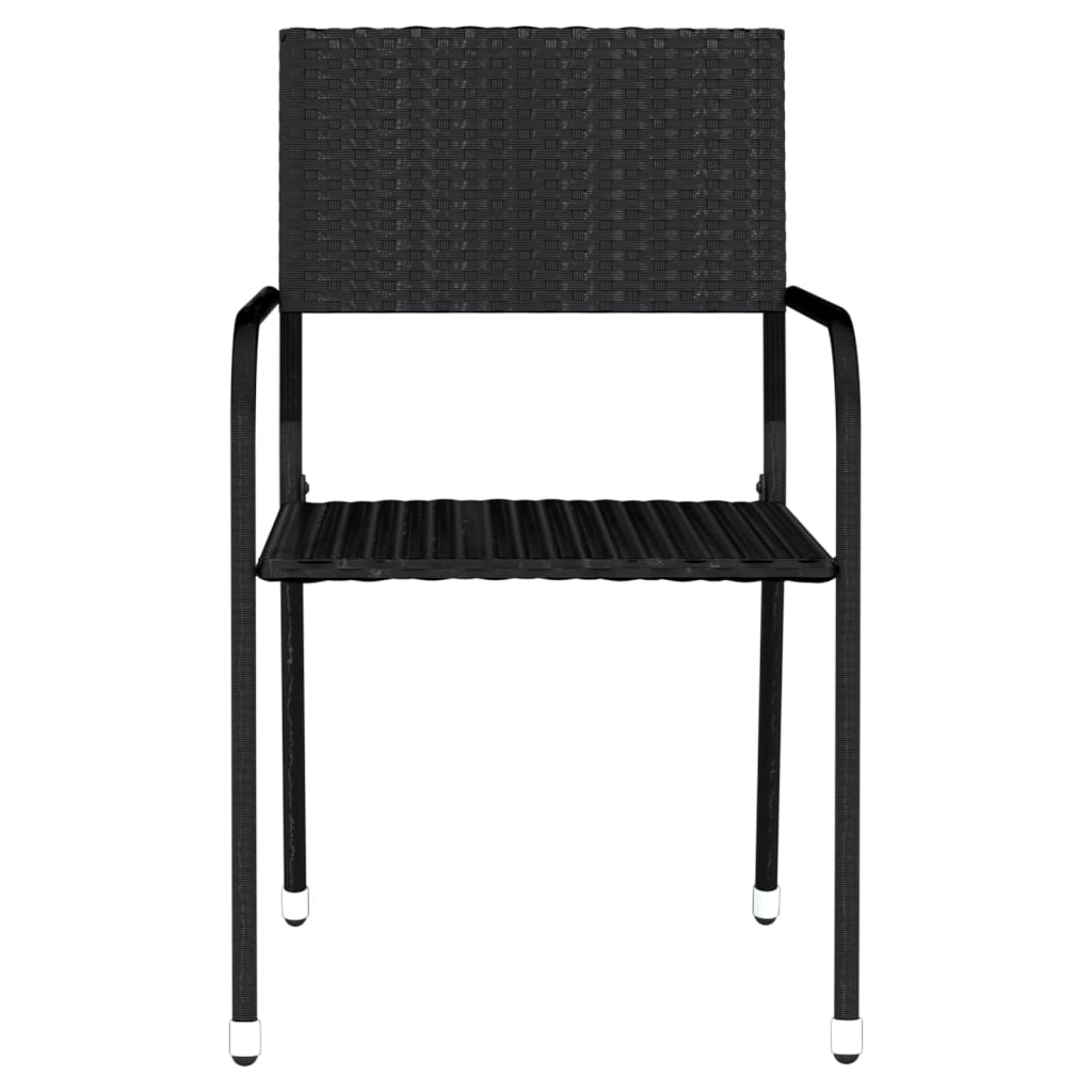 vidaXL 5 Piece Patio Dining Set Black - Outdoor Furniture for Elegant Dining