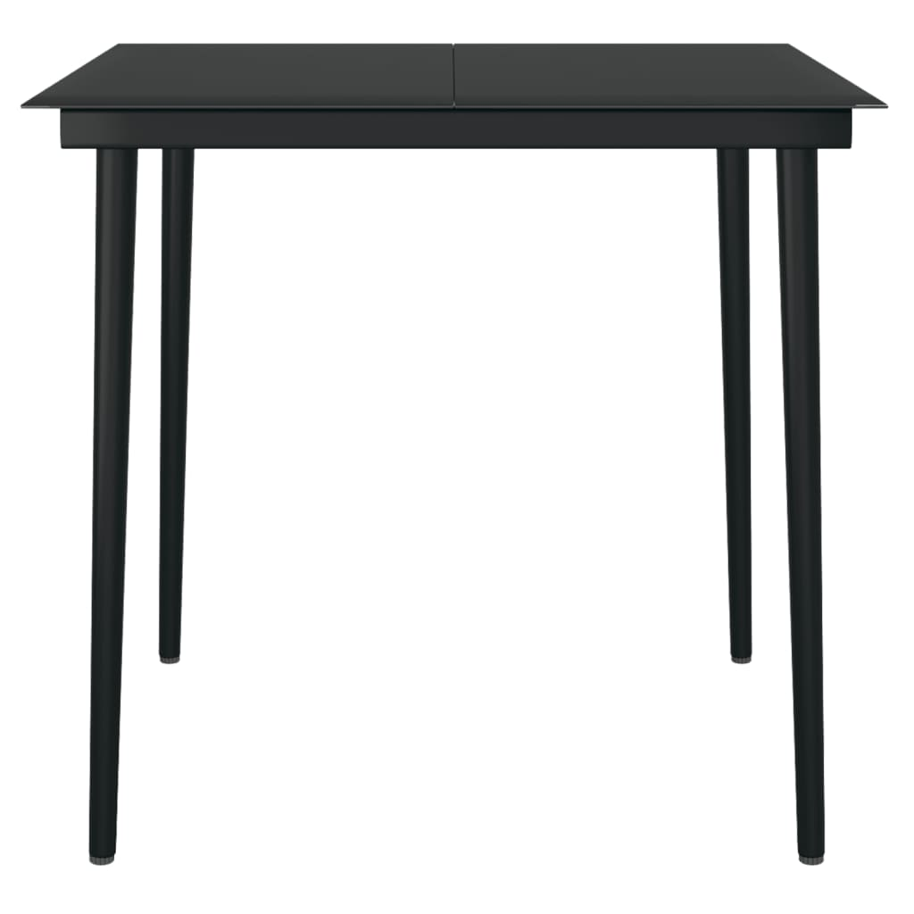 vidaXL 5 Piece Patio Dining Set Black - Outdoor Furniture for Elegant Dining