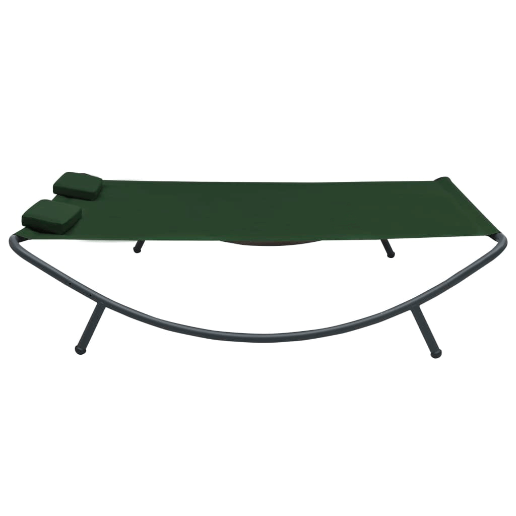 vidaXL Patio Lounge Bed Fabric Green - Outdoor Furniture for Relaxation