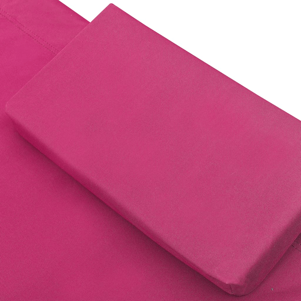 vidaXL Patio Lounge Bed Fabric Pink - Outdoor Relaxation
