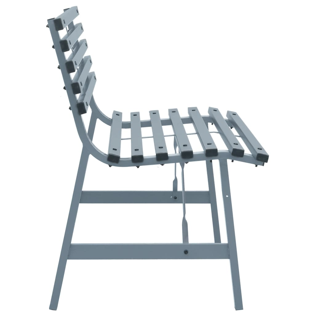 vidaXL Patio Bench 43.3" Steel Gray - Durable and Stylish Outdoor Furniture