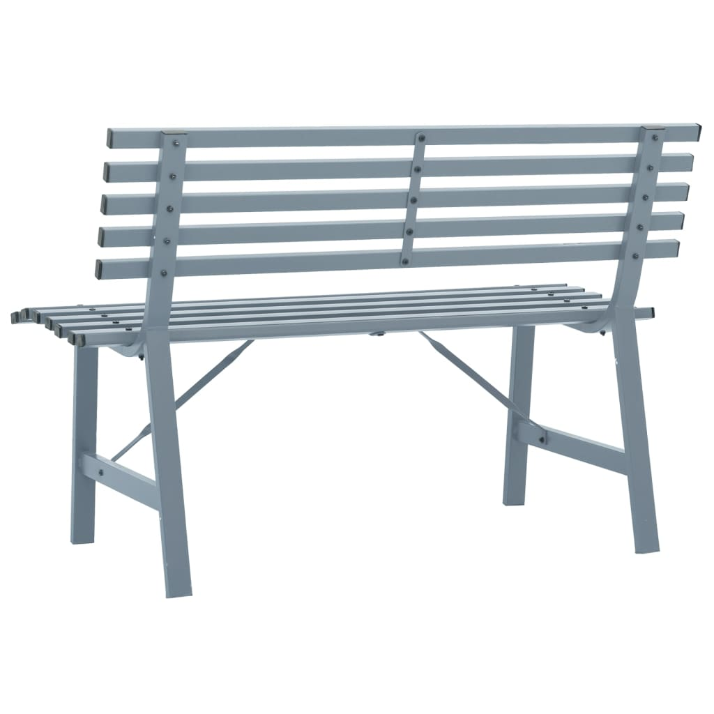 vidaXL Patio Bench 43.3" Steel Gray - Durable and Stylish Outdoor Furniture