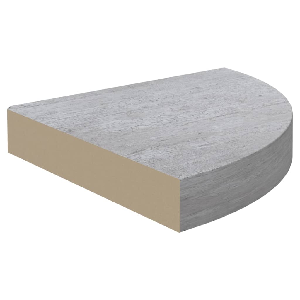 vidaXL Wall Corner Shelves 2 pcs Concrete Gray 13.7"x13.7"x1.4" MDF - Display your Favorites with Style