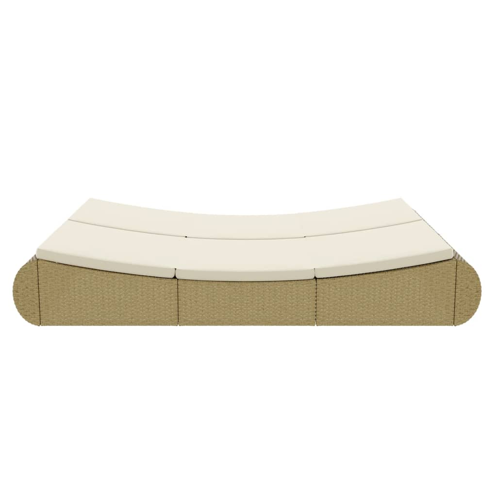 vidaXL Patio Lounge Bed Poly Rattan Beige - Stylish and Comfortable Outdoor Furniture