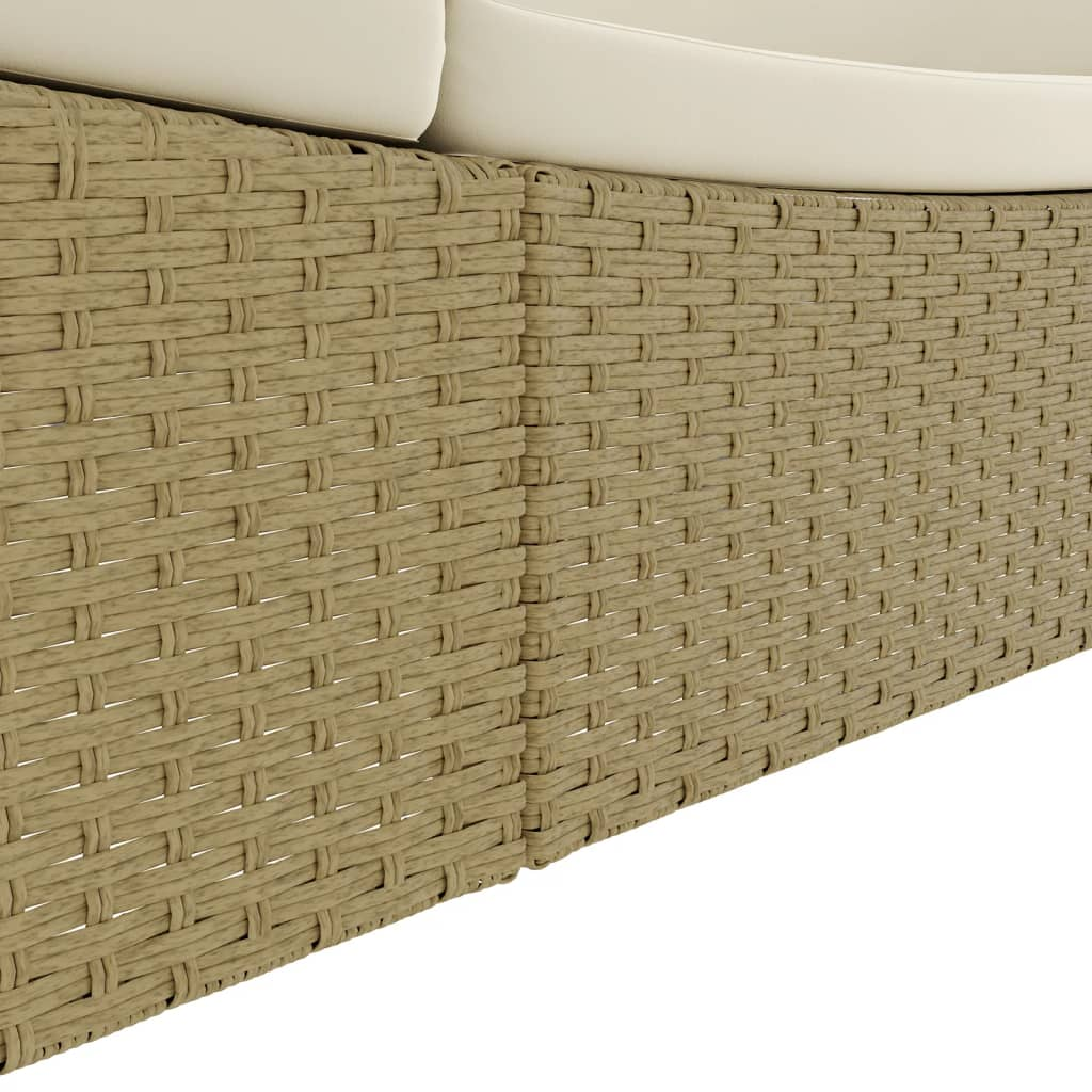 vidaXL Patio Lounge Bed Poly Rattan Beige - Stylish and Comfortable Outdoor Furniture