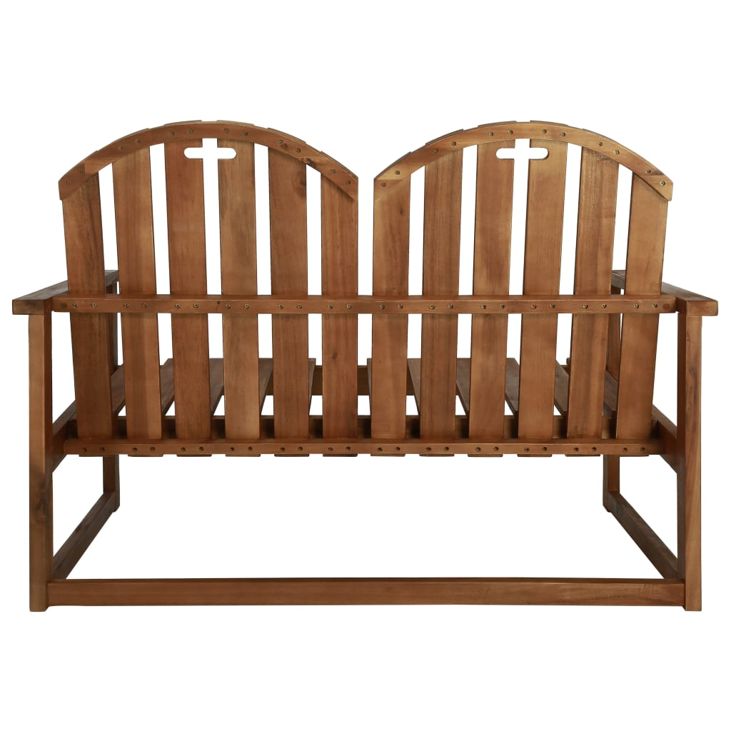 vidaXL Patio Bench 43.3" Solid Acacia Wood - Outdoor Furniture for Relaxing and Enjoying Leisure Time