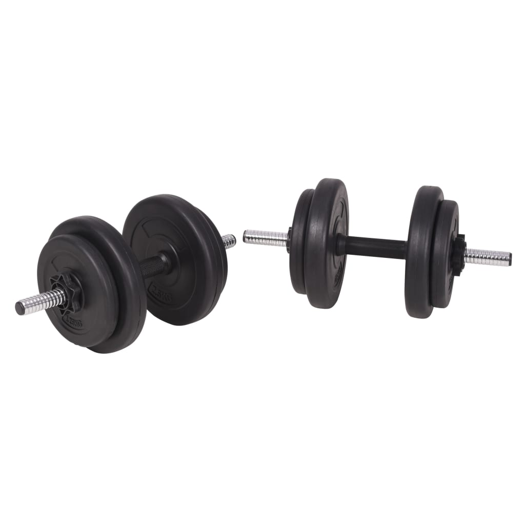 vidaXL Barbell and Dumbbell Set 198.4 lb - Versatile Weightlifting Set for Total Body Workout