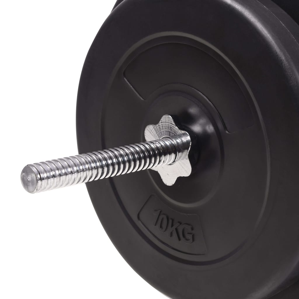 vidaXL Barbell and Dumbbell Set 198.4 lb - Versatile Weightlifting Set for Total Body Workout