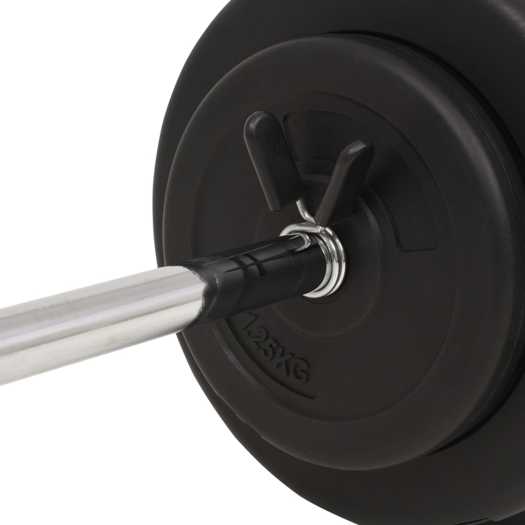 vidaXL Barbell Set 66.1 lb - Versatile Strength Training Equipment for a Total Body Workout