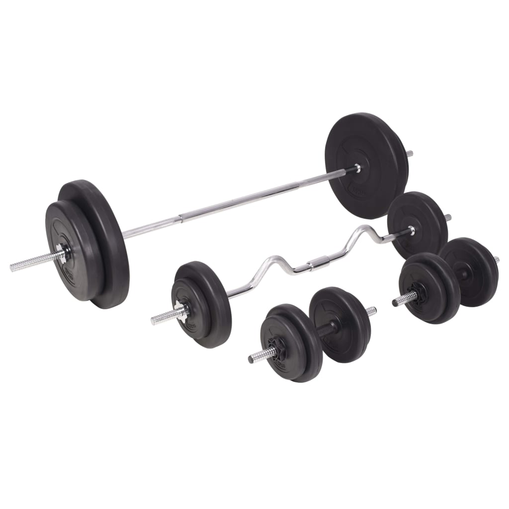 vidaXL Barbell and Dumbbell Set 198.4 lb - Build Strength and Tone Muscles
