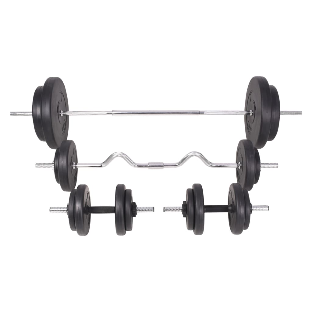 vidaXL Barbell and Dumbbell Set 198.4 lb - Build Strength and Tone Muscles