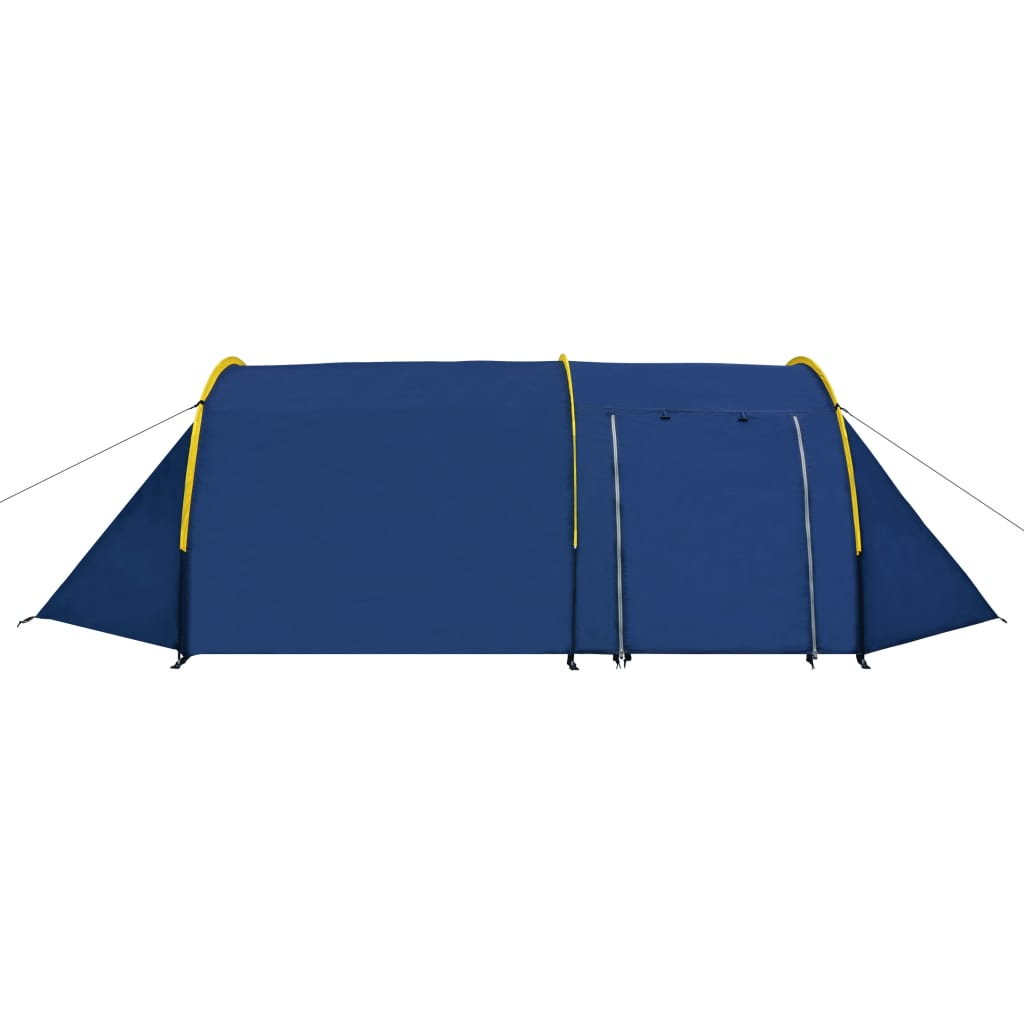 vidaXL Camping Tent 4 Persons Navy Blue/Yellow - Spacious, Easy to Set Up Tent