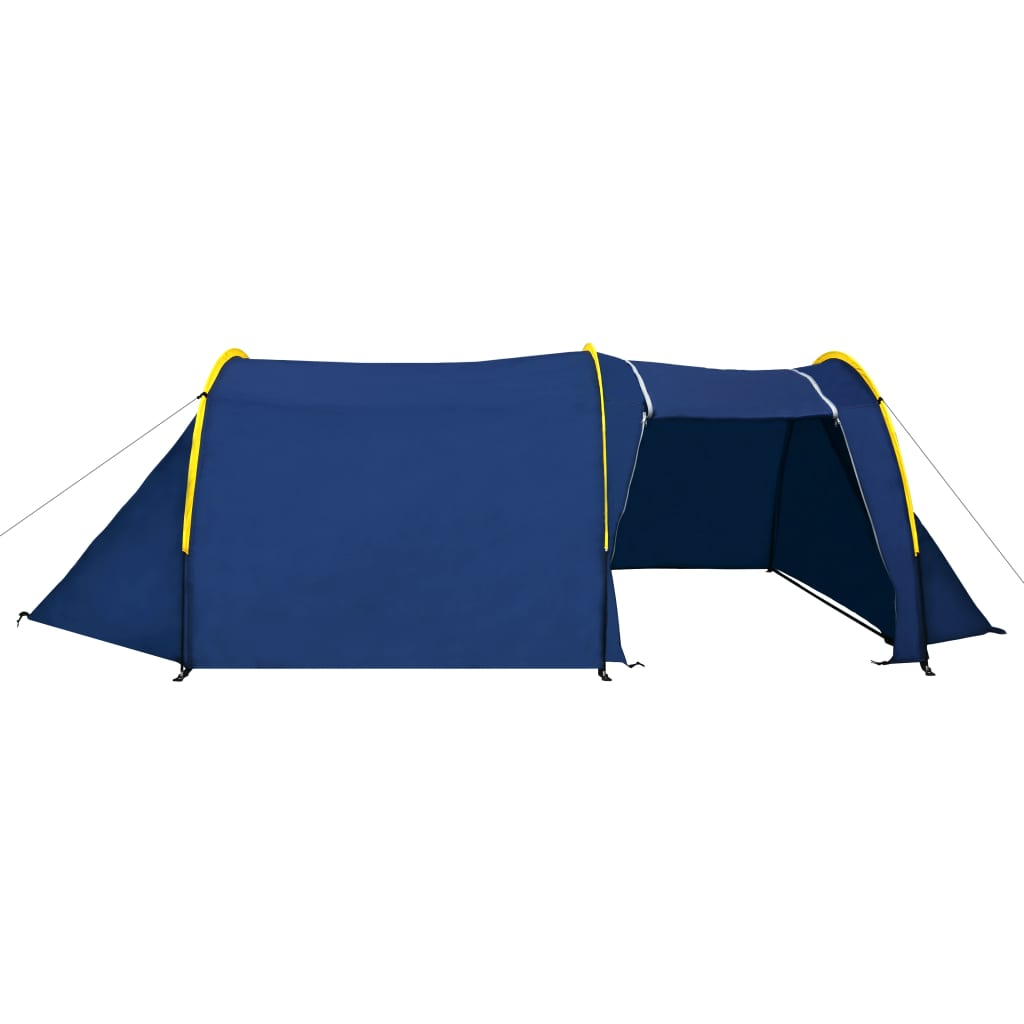 vidaXL Camping Tent 4 Persons Navy Blue/Yellow - Spacious, Easy to Set Up Tent