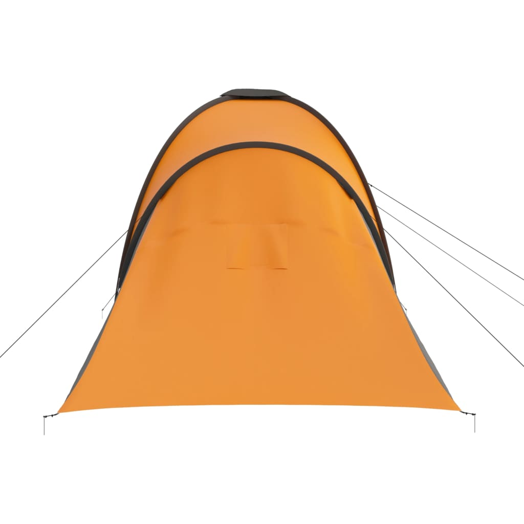 vidaXL Camping Tent 6 Persons Gray and Orange - Spacious and Easy-to-Set-Up