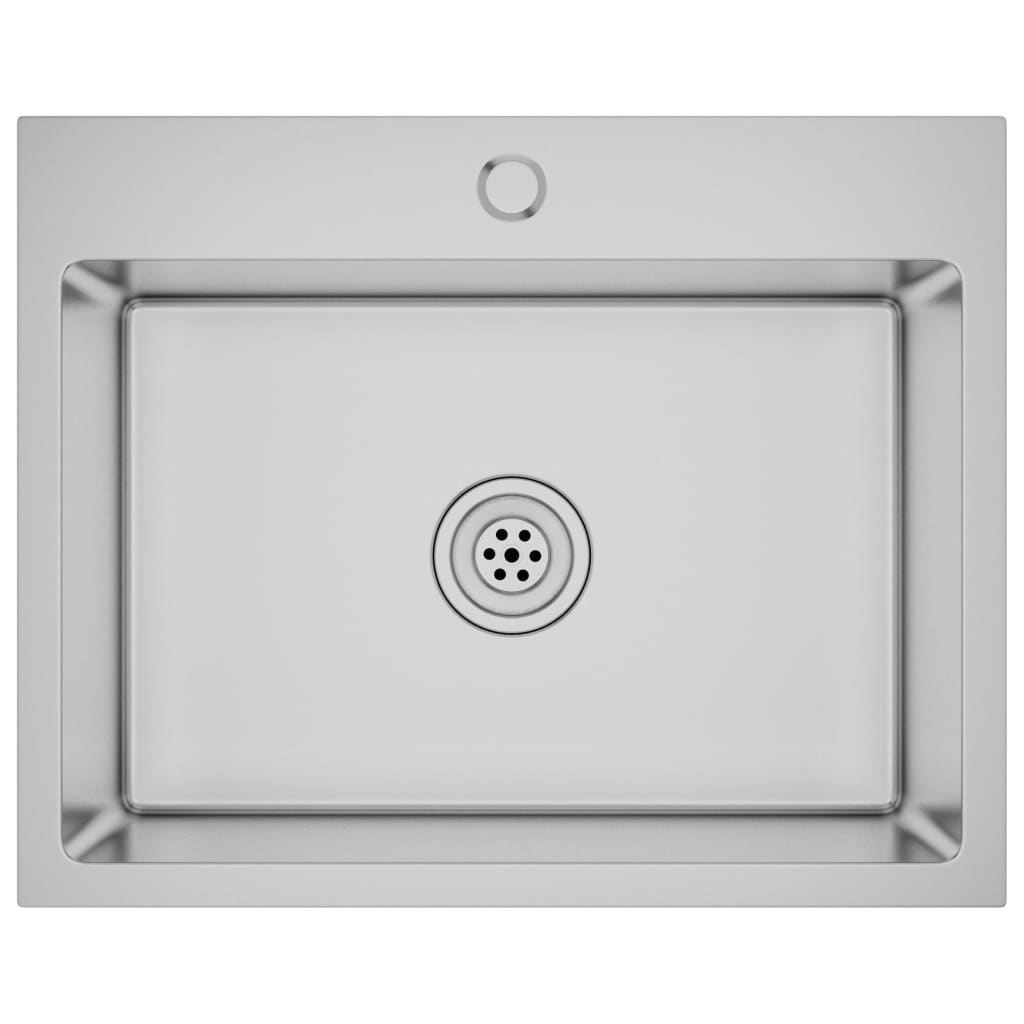 vidaXL Handmade Kitchen Sink Stainless Steel - Contemporary Design, High-Graded Stainless Steel