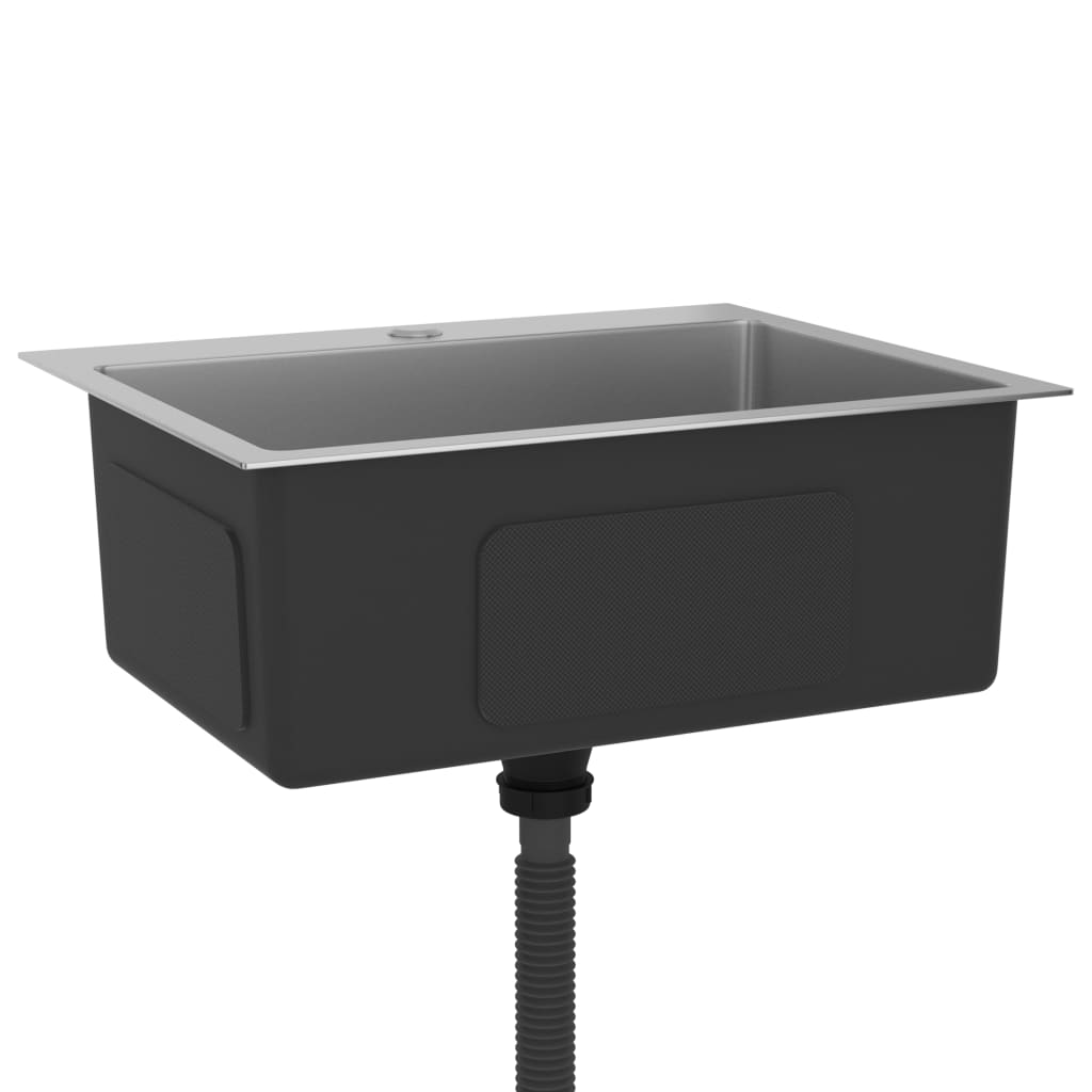 vidaXL Handmade Kitchen Sink Stainless Steel - Contemporary Design, High-Graded Stainless Steel