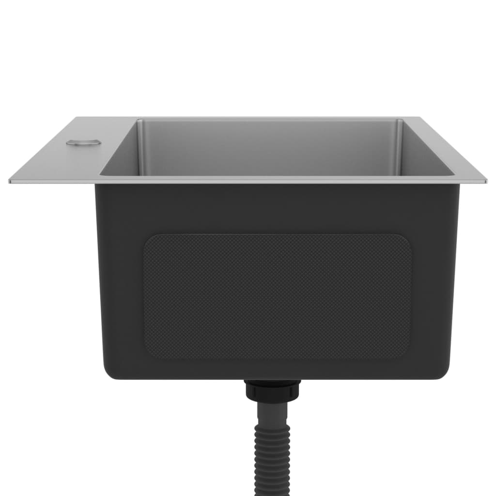 vidaXL Handmade Kitchen Sink Stainless Steel - Contemporary Design, High-Graded Stainless Steel