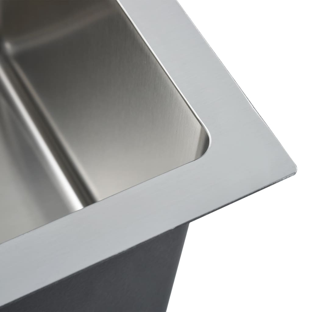 vidaXL Handmade Kitchen Sink Stainless Steel - Contemporary Design, High-Graded Stainless Steel