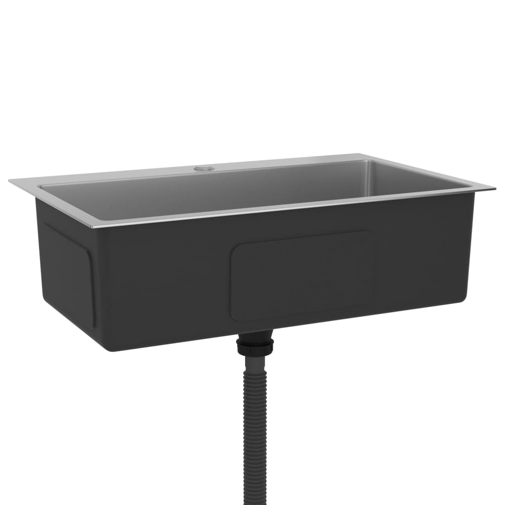 vidaXL Handmade Kitchen Sink Stainless Steel - Contemporary Design, High-Grade Material