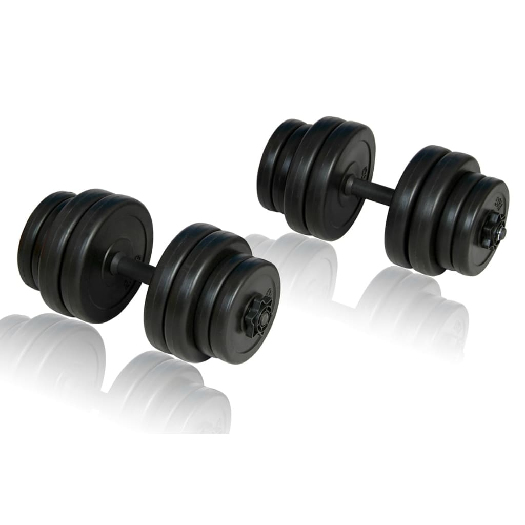 vidaXL Dumbbells 2x33.1 lb - Anti-Slip Handles, Secure Weight Plates