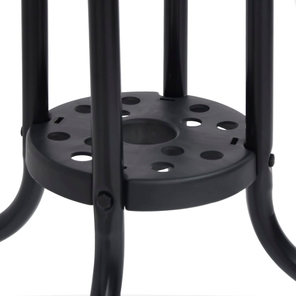 vidaXL 3 Piece Patio Dining Set Black - Sturdy and Durable