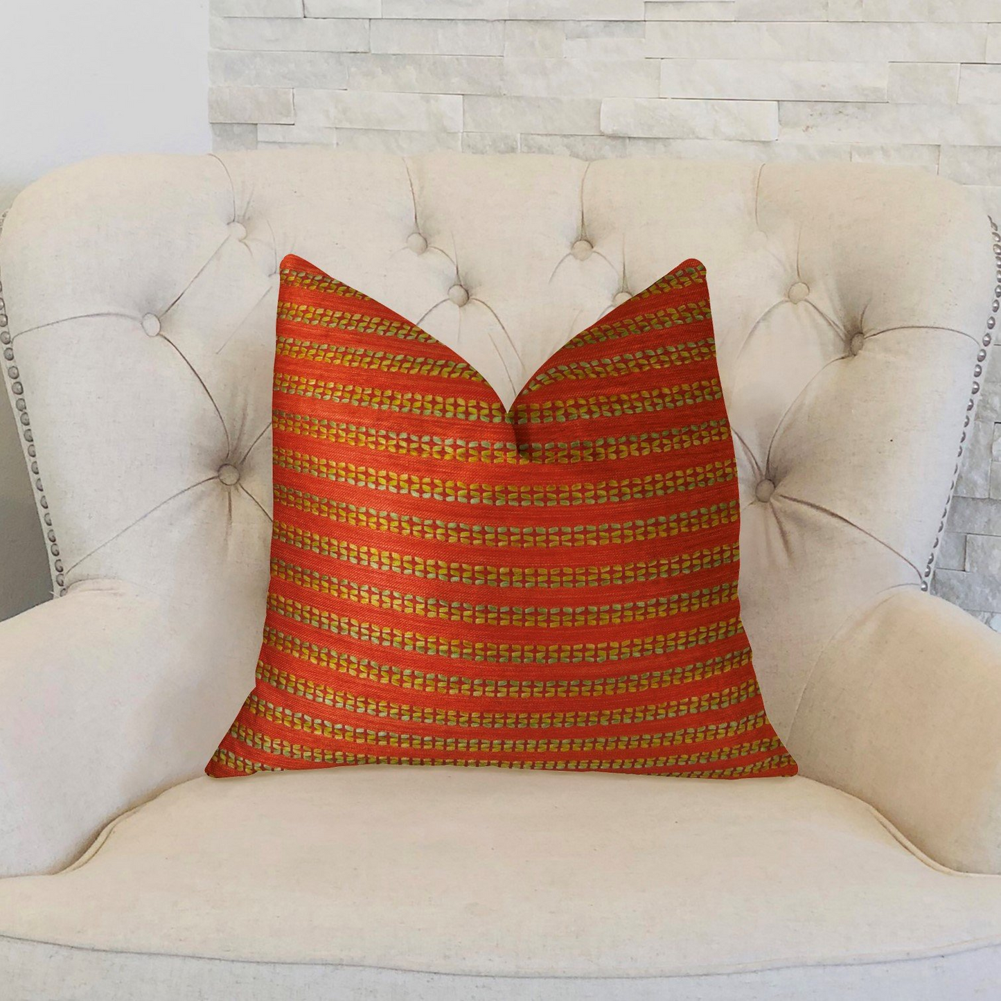Carmine Red Handmade Luxury Pillow - Plutus
