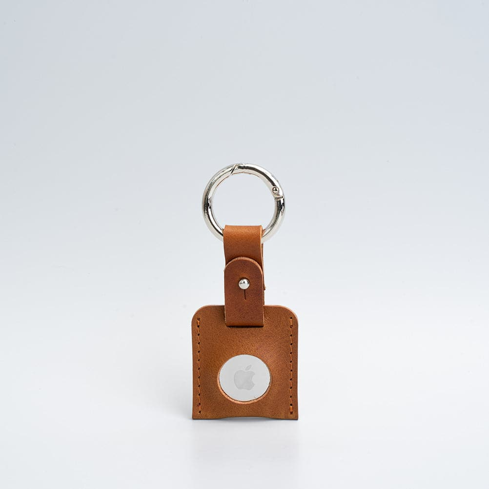 Premium Leather AirTag Keychain - Customizable and Handcrafted