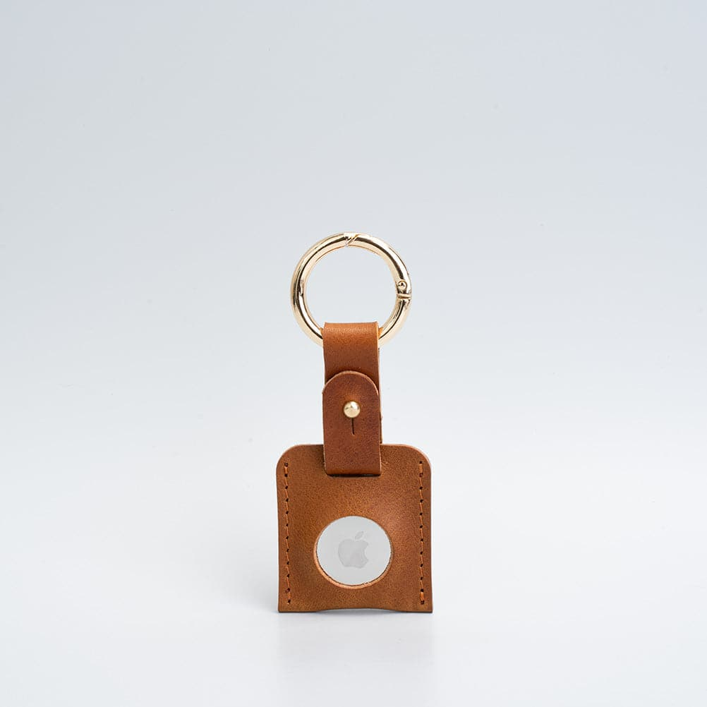 Premium Leather AirTag Keychain - Customizable and Handcrafted