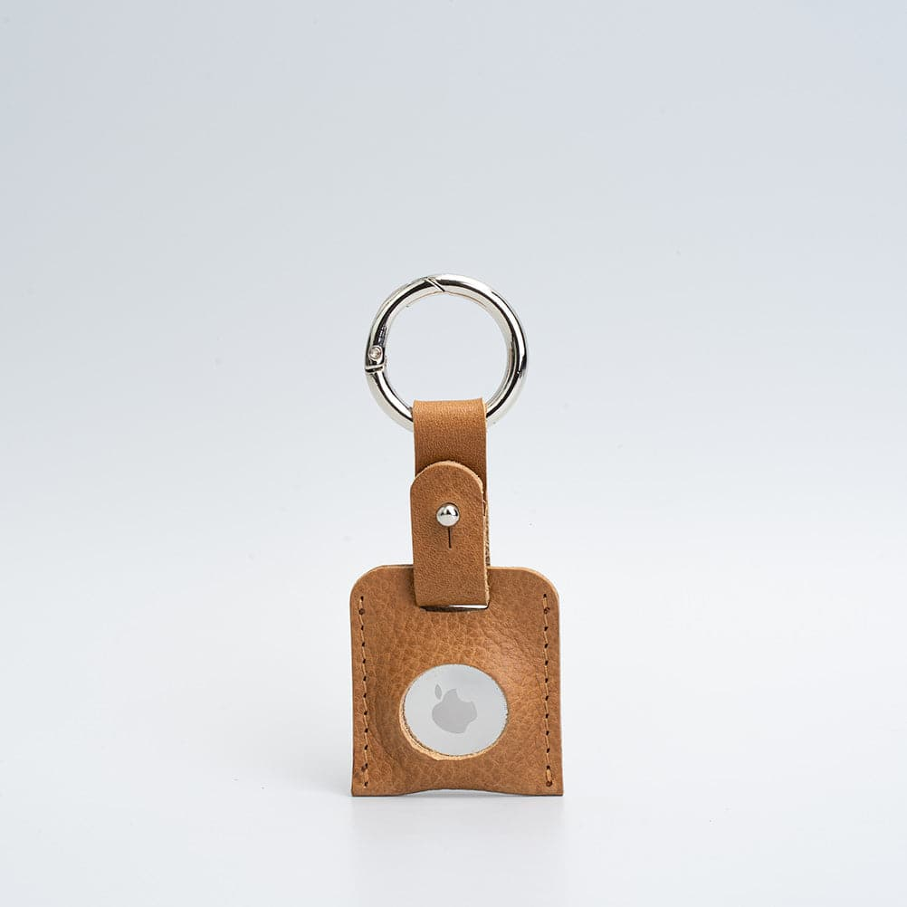 Premium Leather AirTag Keychain - Customizable and Handcrafted