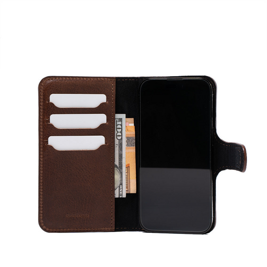 iPhone 14 series Full-Grain Leather Folio Case Wallet with MagSafe - Classic 4.0