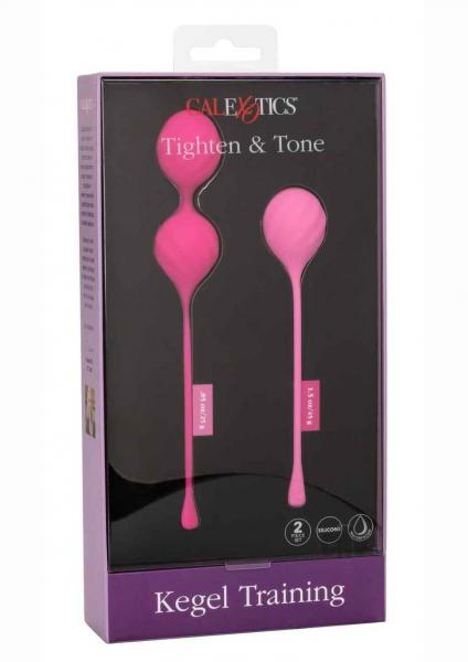 CalExotics Kegel Training 2pc Set Pink - Strengthen Pelvic Floor Muscles and Enhance Sexual Pleasure