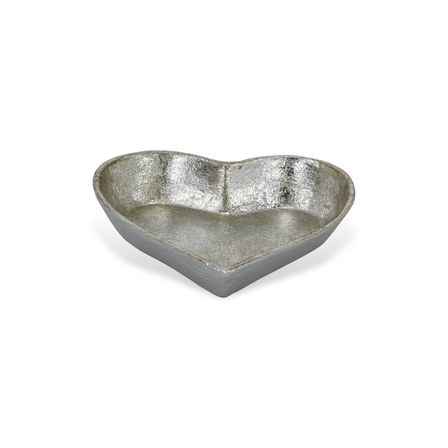 7" Silver Heart Cast Iron Handmade Vanity Tray - Decorative Metal Tray for Home