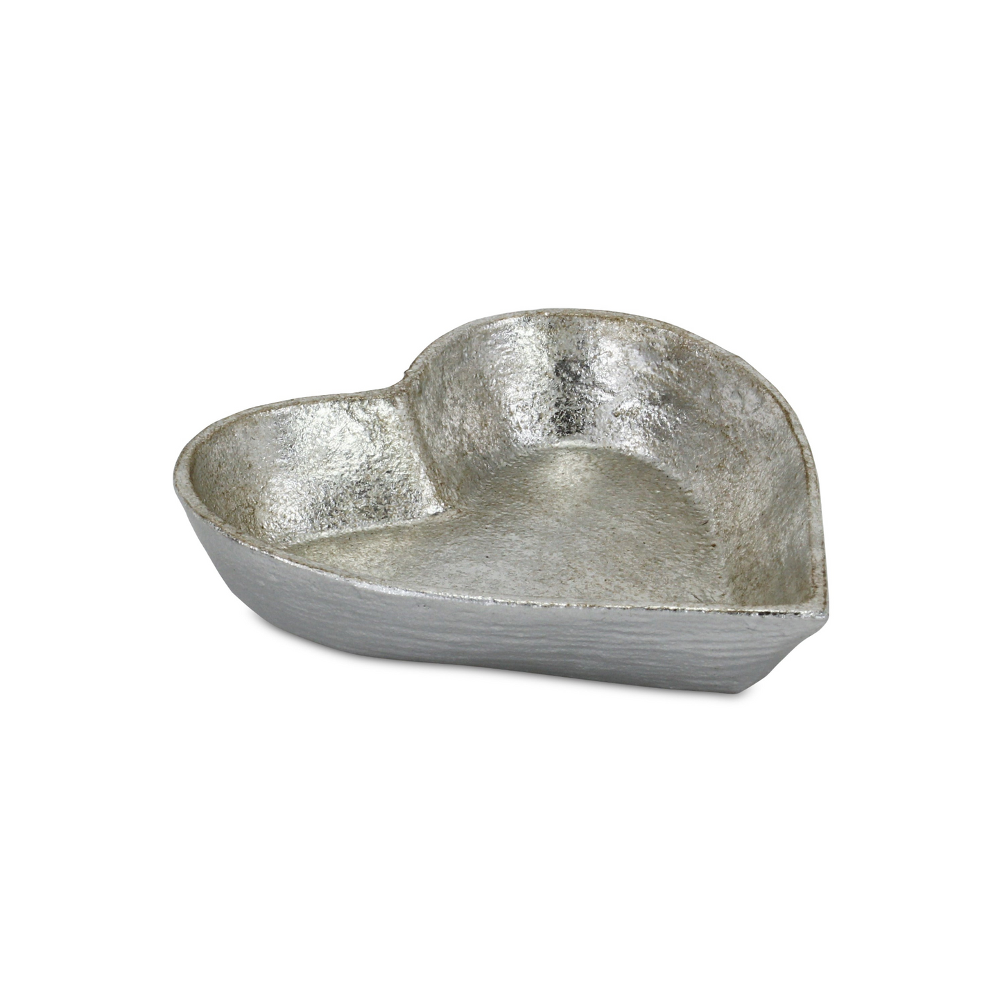 7" Silver Heart Cast Iron Handmade Vanity Tray - Decorative Metal Tray for Home