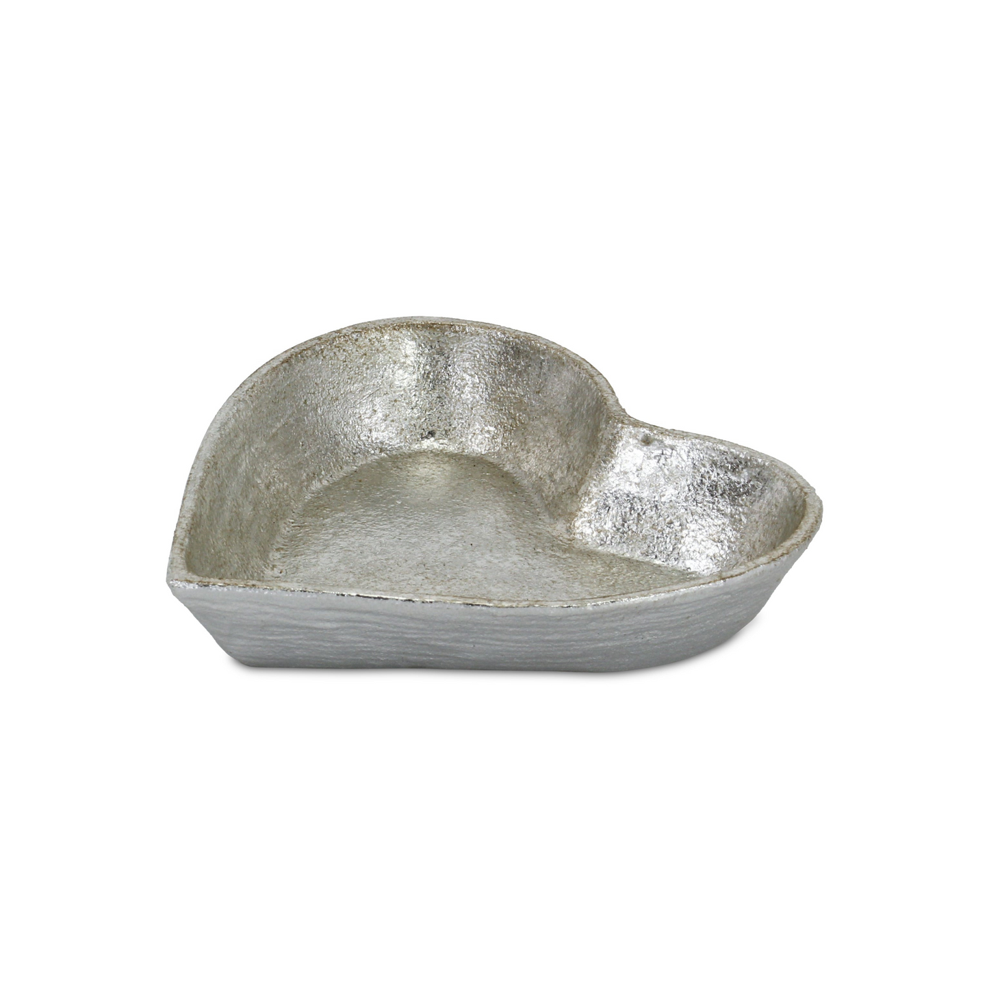 7" Silver Heart Cast Iron Handmade Vanity Tray - Decorative Metal Tray for Home