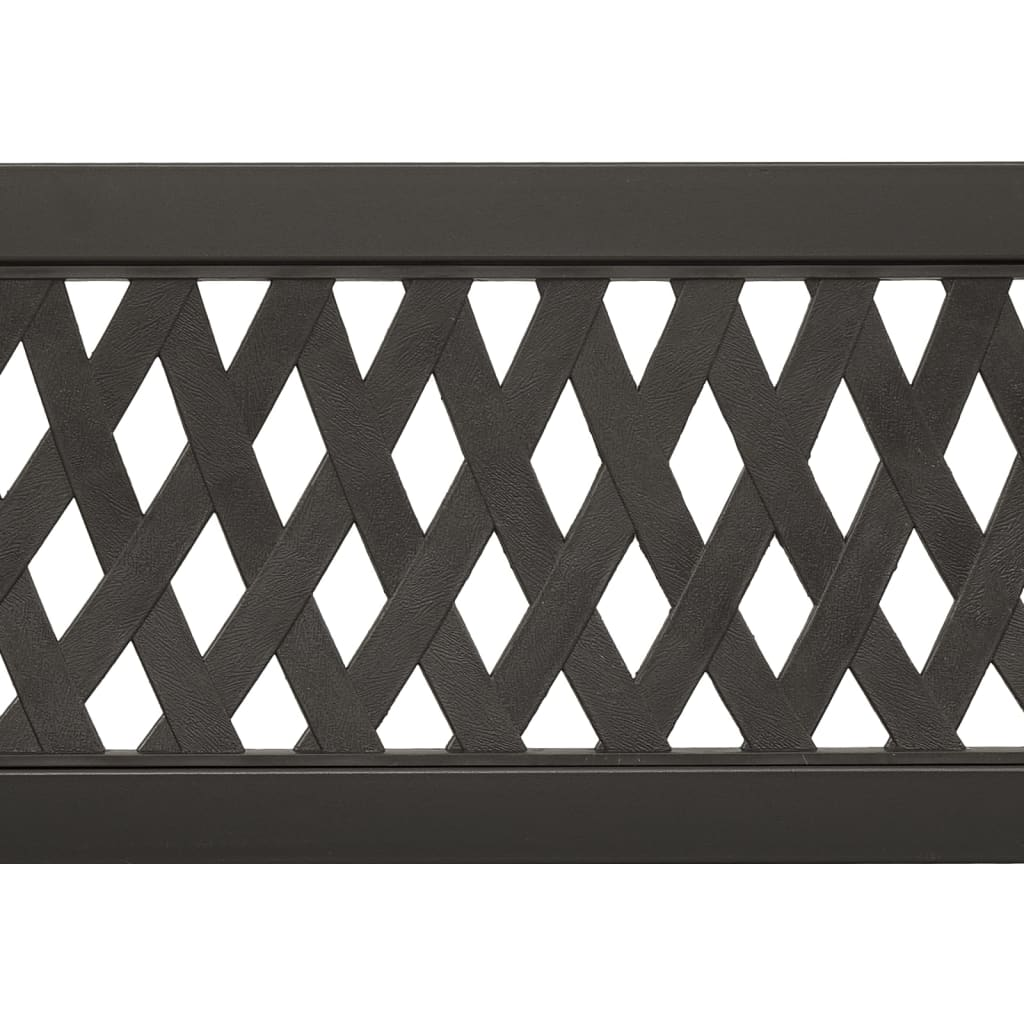 vidaXL Twin Patio Bench Black 93.3" Steel