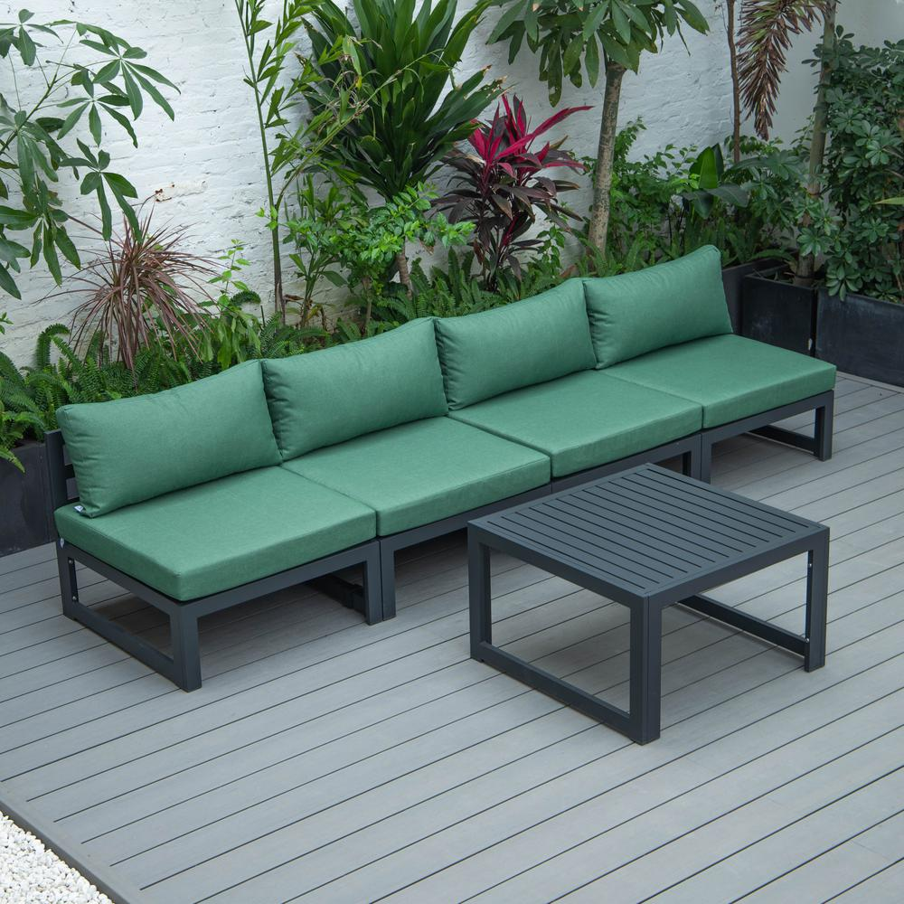 Chelsea 5-Piece Middle Patio Chairs - Modern Outdoor Sectional Set