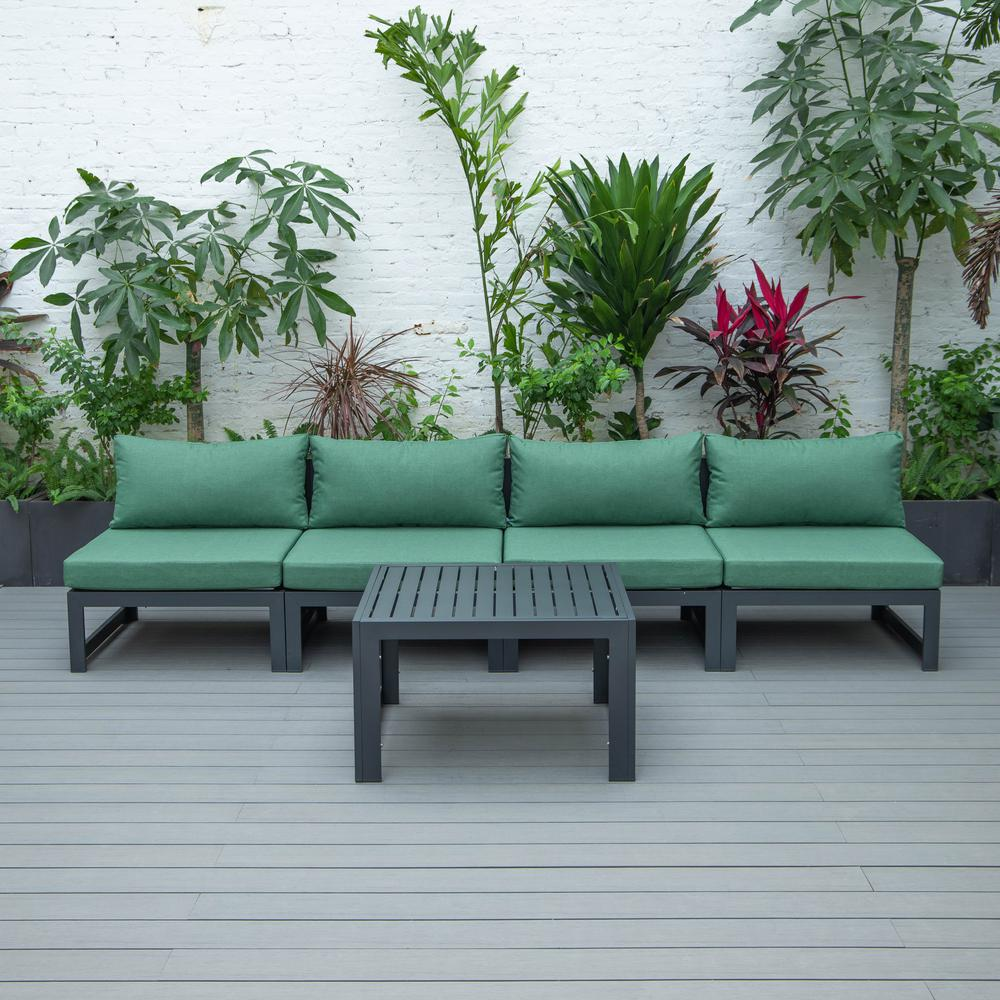 Chelsea 5-Piece Middle Patio Chairs - Modern Outdoor Sectional Set