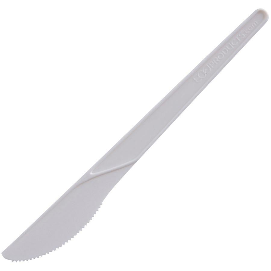 Eco-Products 6" Plantware High-heat Knives - White | Eco-friendly Disposable Knives