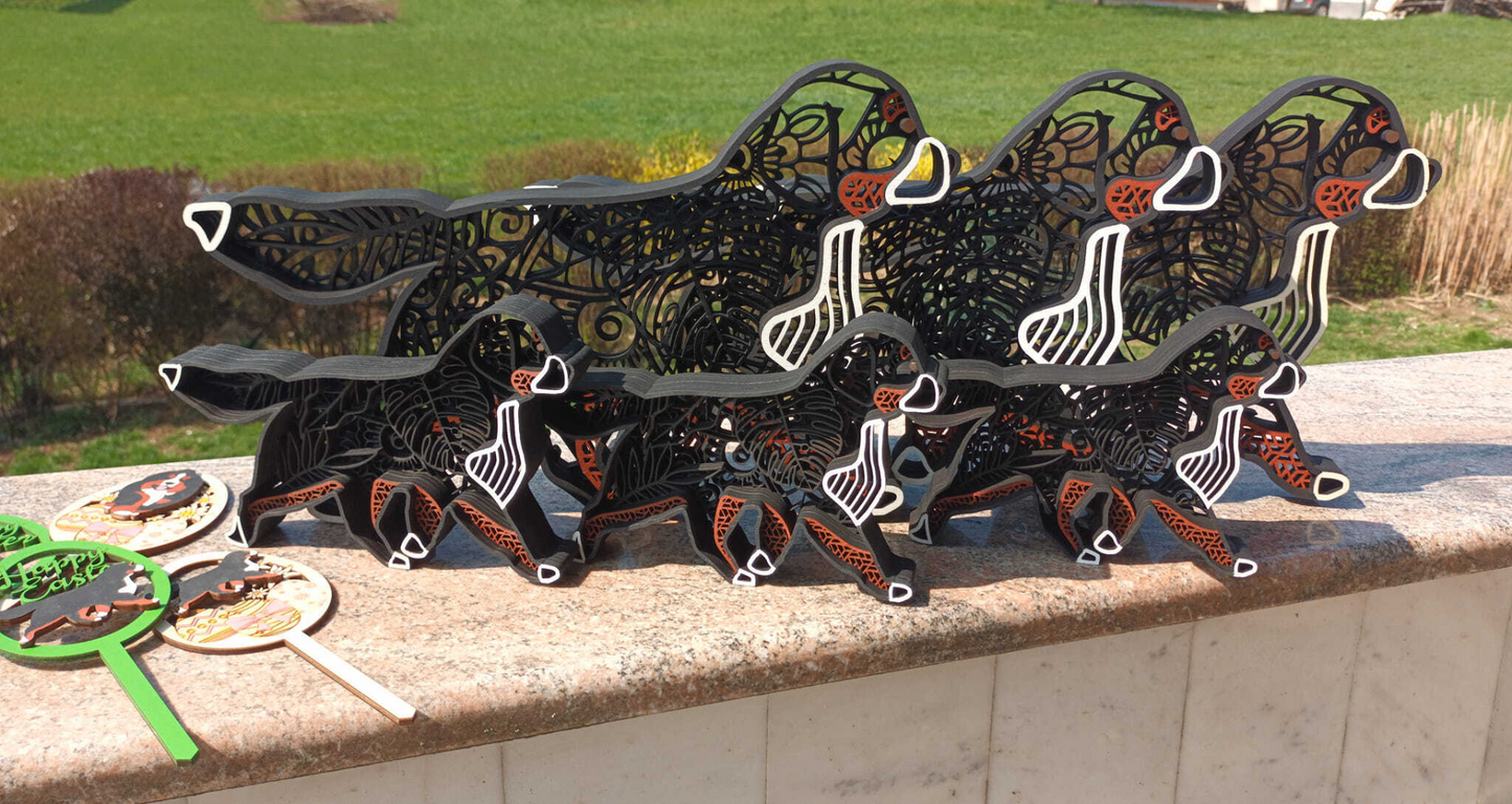 D'Bern Designe Handmade and Hand Painted Wooden Bernese Mountain Dog