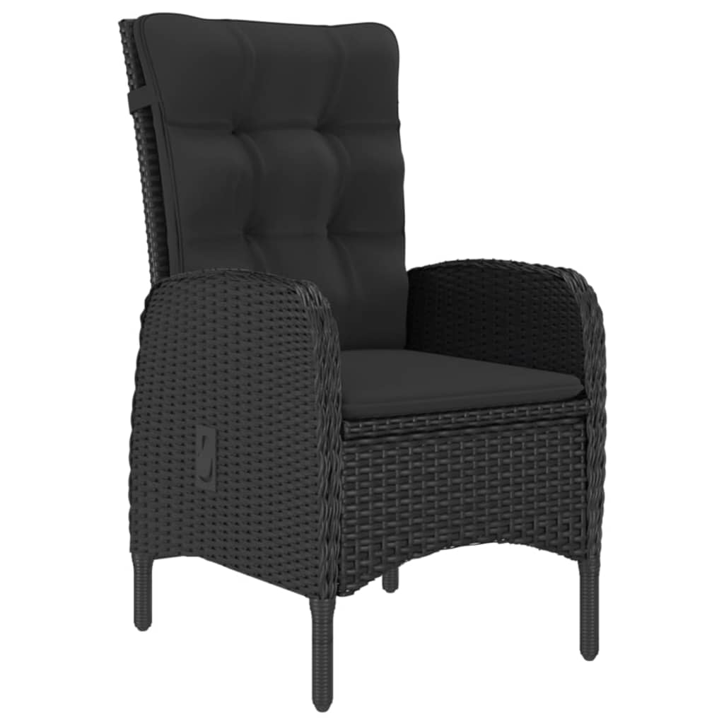 vidaXL 5 Piece Patio Dining Set Black - Outdoor Furniture for Stylish and Comfortable Dining