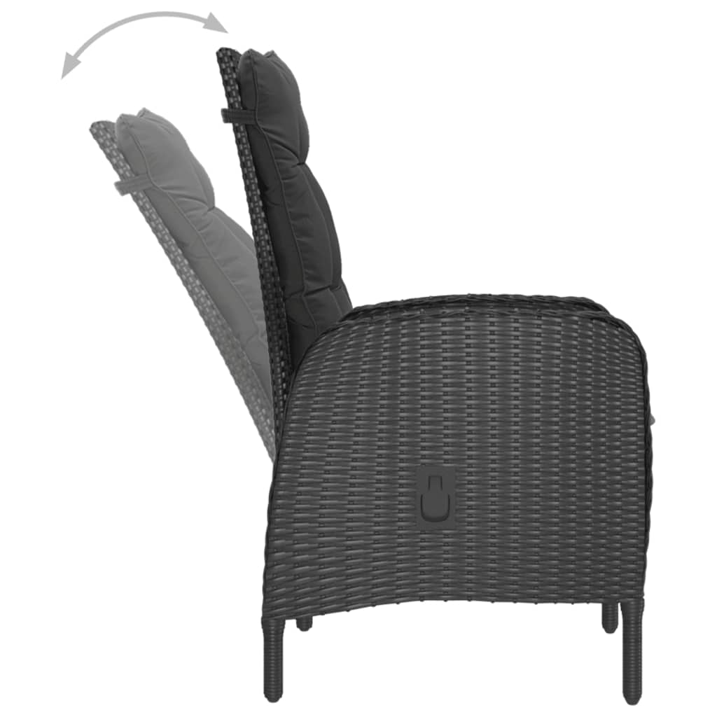 vidaXL 5 Piece Patio Dining Set Black - Outdoor Furniture for Stylish and Comfortable Dining