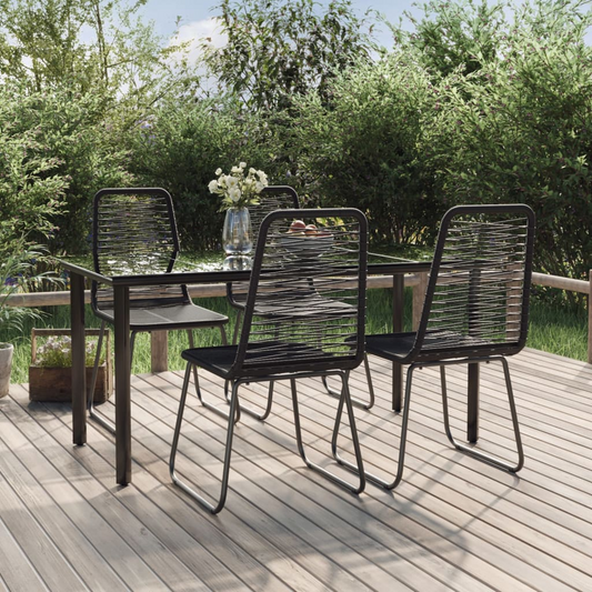 vidaXL 5 Piece Patio Dining Set Black - Weather-resistant and Sturdy